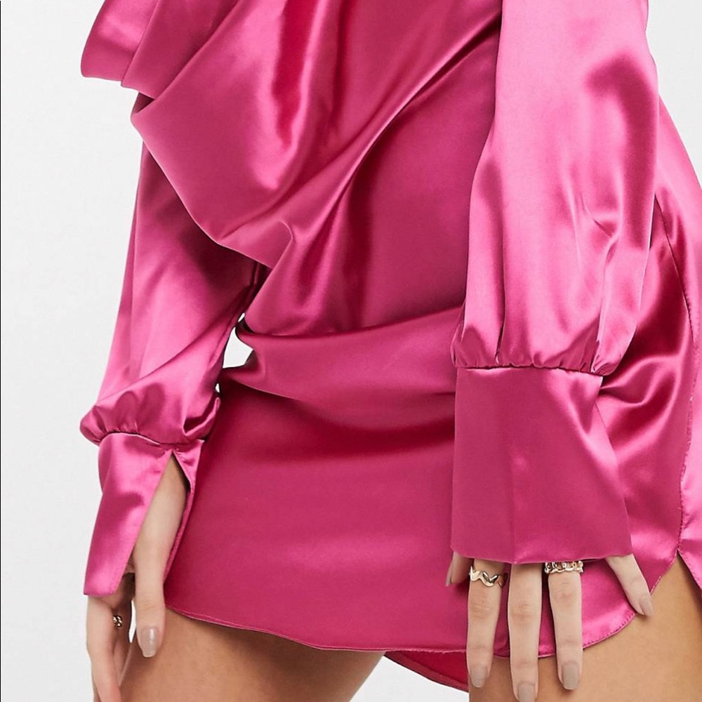Pink Satin Dress!